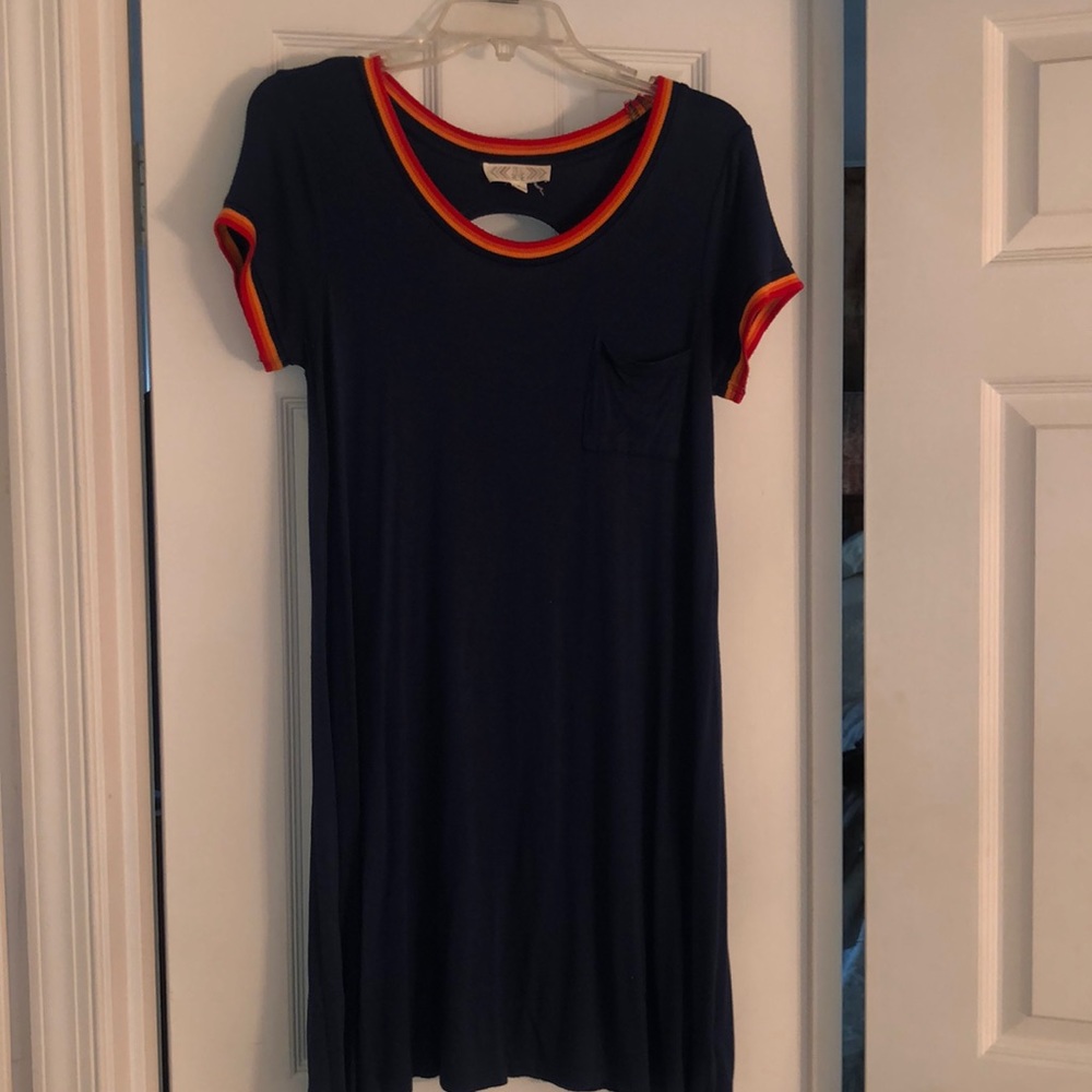Blue T-shirt Dress
